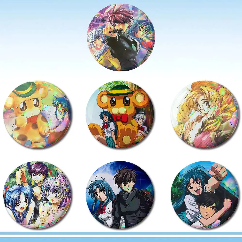 Full Metal Panic Badges Tinplate Soft Button Pin Brooch Metal Badge Custom Jewelry Accessories Hat Bag Lapel