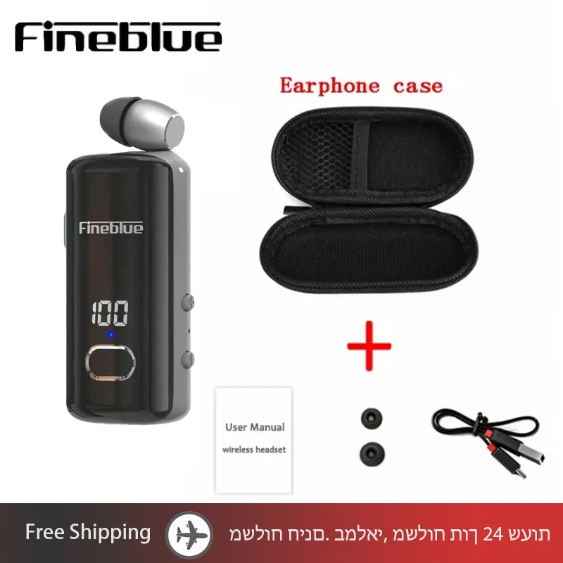 Fineblue F580 Wireless Earphone Bluetooth BT5.3 Retractable thread Headset Call Remind Vibration Sport Run Headphone F920 F520