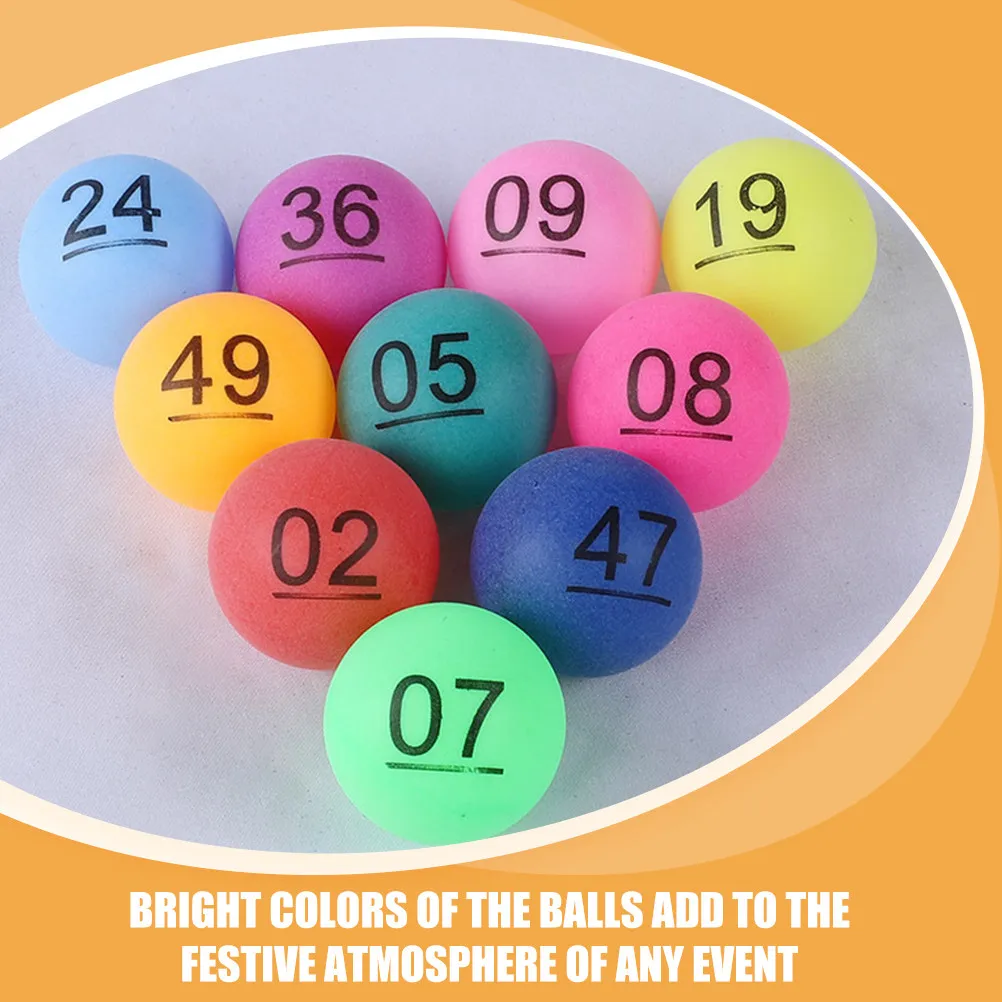 

50pcs 30pcs Colorful Plastic Numbered Lottery Balls for Bingo Pong Raffle Party Game Kids Toy Drawing Picking Spheres 4cm