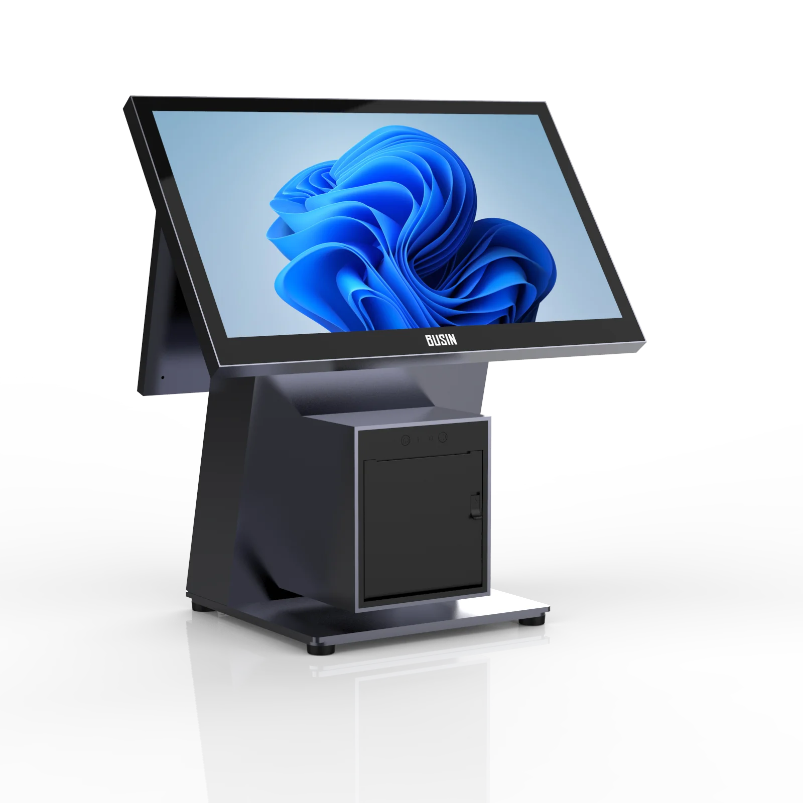 BUSIN Windows All-in-one POS System Cash Register Dual Screen Cash Terminal Built-in Printer Intel I3/I5 4GB DDR3L 64G SSD