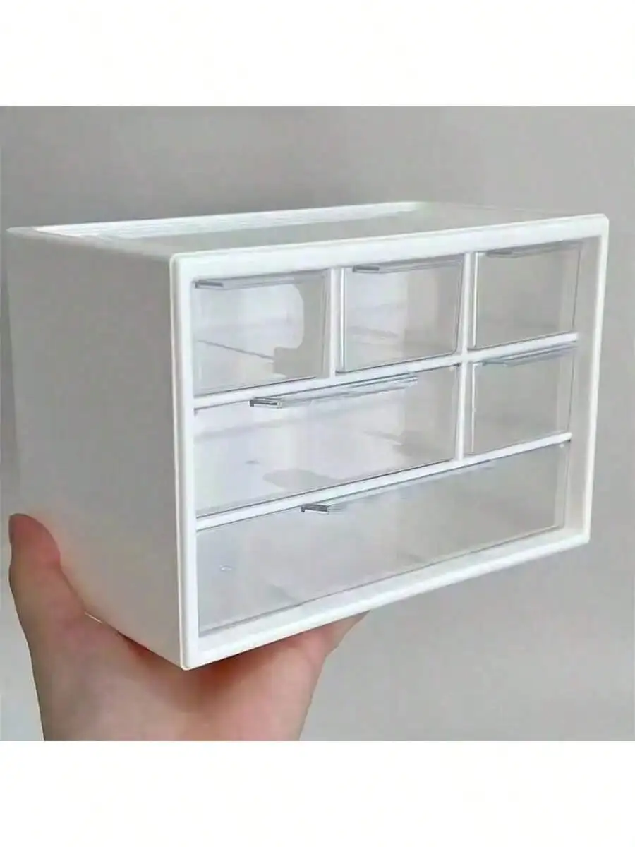 Transparent Plastic Desktop Drawer Organizer Box