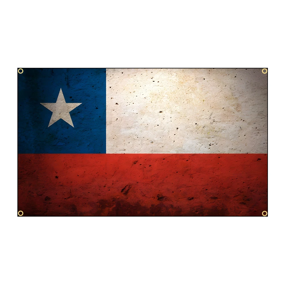Chile Flags Polyester Digital Printing Banner for Bedroom Wall Art Out Door Tapestry Decoration