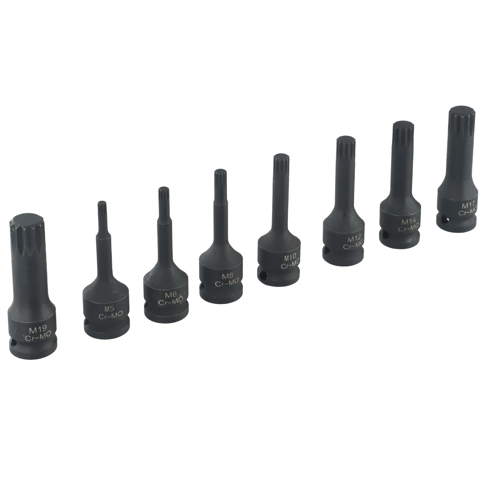 8pcs 1/2 Inch Drive 12 Point Socket Set For Torx M5 To For M19 Pneumatic Tool Bit Kit For Automotive Repair Wrench