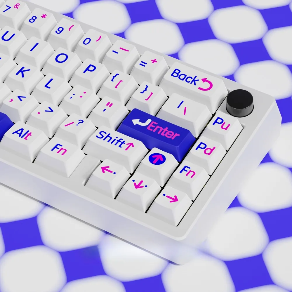 Imagem -04 - Echome-pbt Custom Grande Letter Keyboard Cap Grupo Klein Blue Keycap Cherry Profile Gaming Keycap para Teclado Mecânico 125key