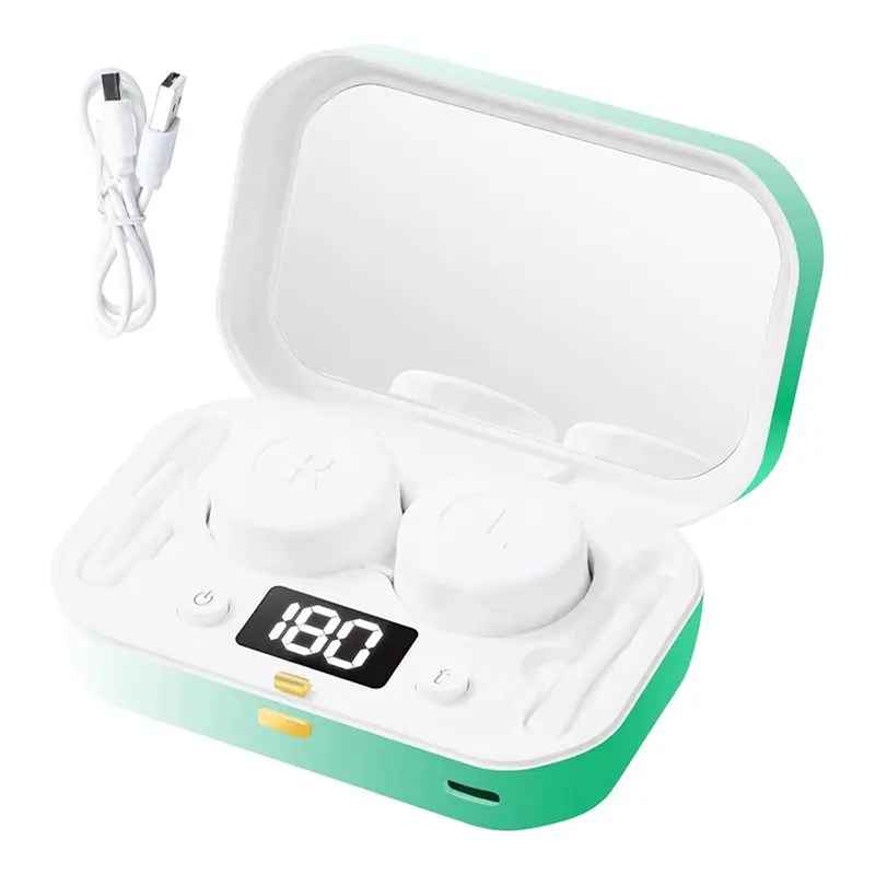 

Ультразвуковая портативная машина для чистки контактных линз ABBK с 4 режимами таймера, 360° очистка ° Высокочастотная вибрация