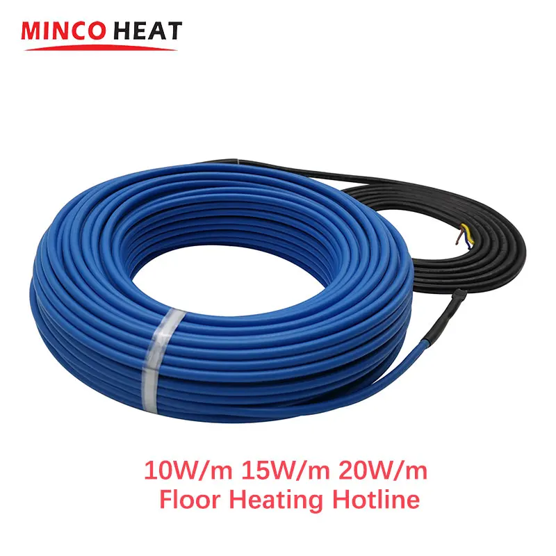 Low Cost Heating Cable for Electric Floor Heating 5-30m 220V New Floor Heating Hot Wire With Three Type Wattages Minco