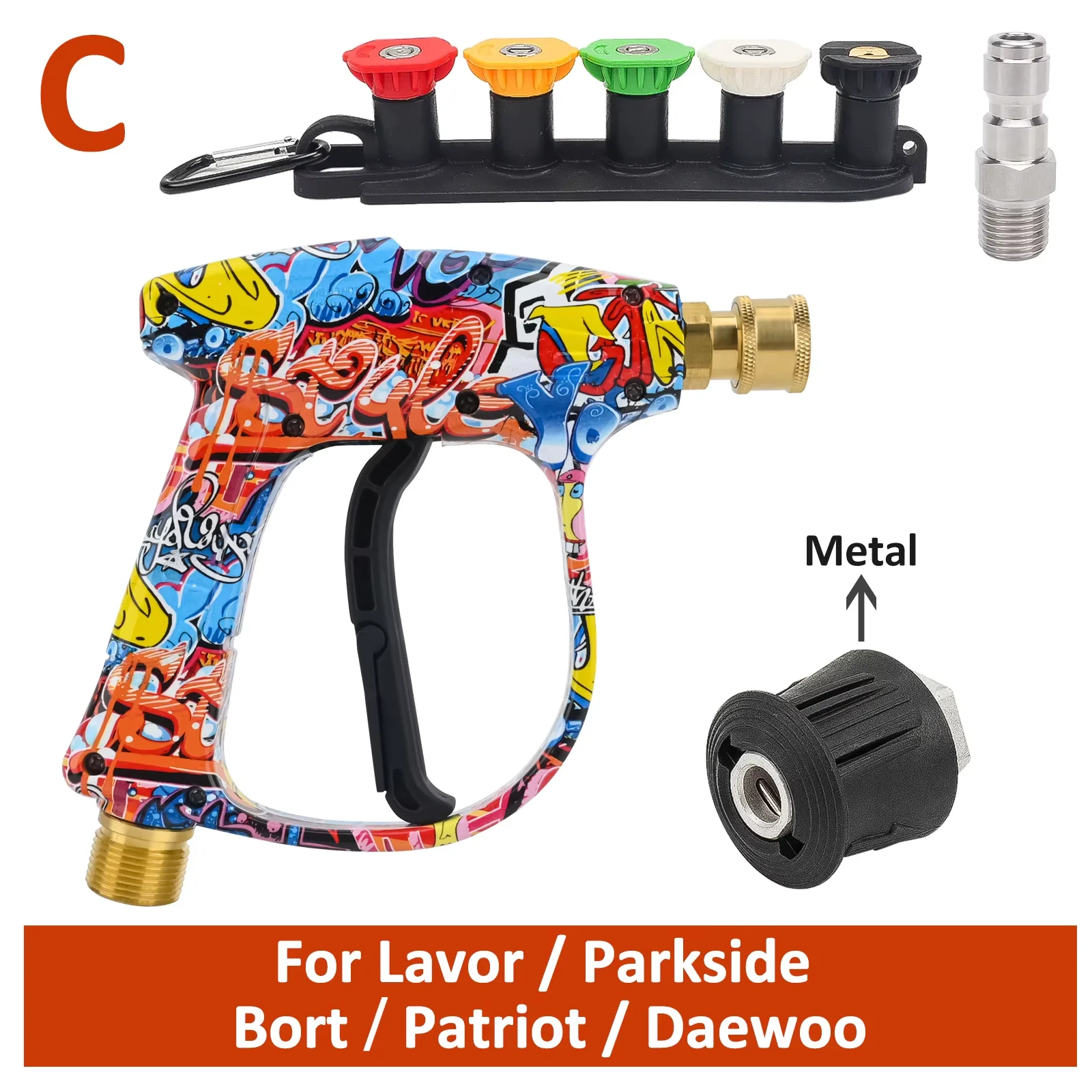 Hogedrukreiniger Waterpistool voor Car Cleaning Slang Connector Voor Karcher Nilfisk Parkside Bosch Quick Connector Nozzles