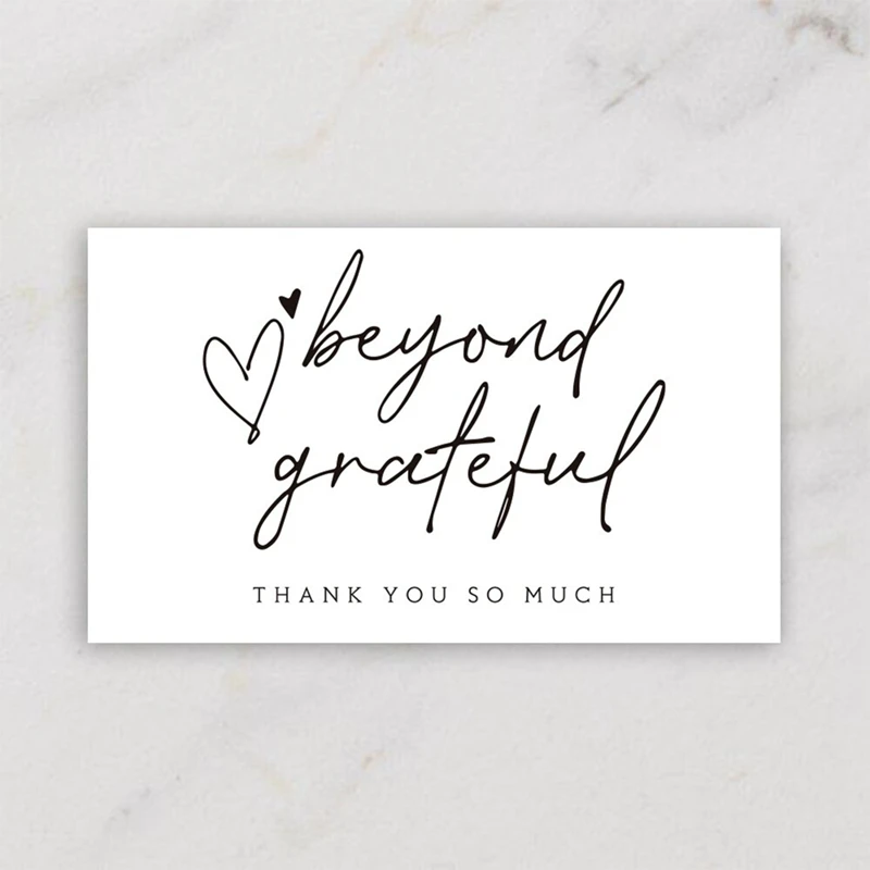 300Pcs Thank You Card Labels Beyond Grateful Card For Supporting My Small Business Decoration Gift Greeting Card