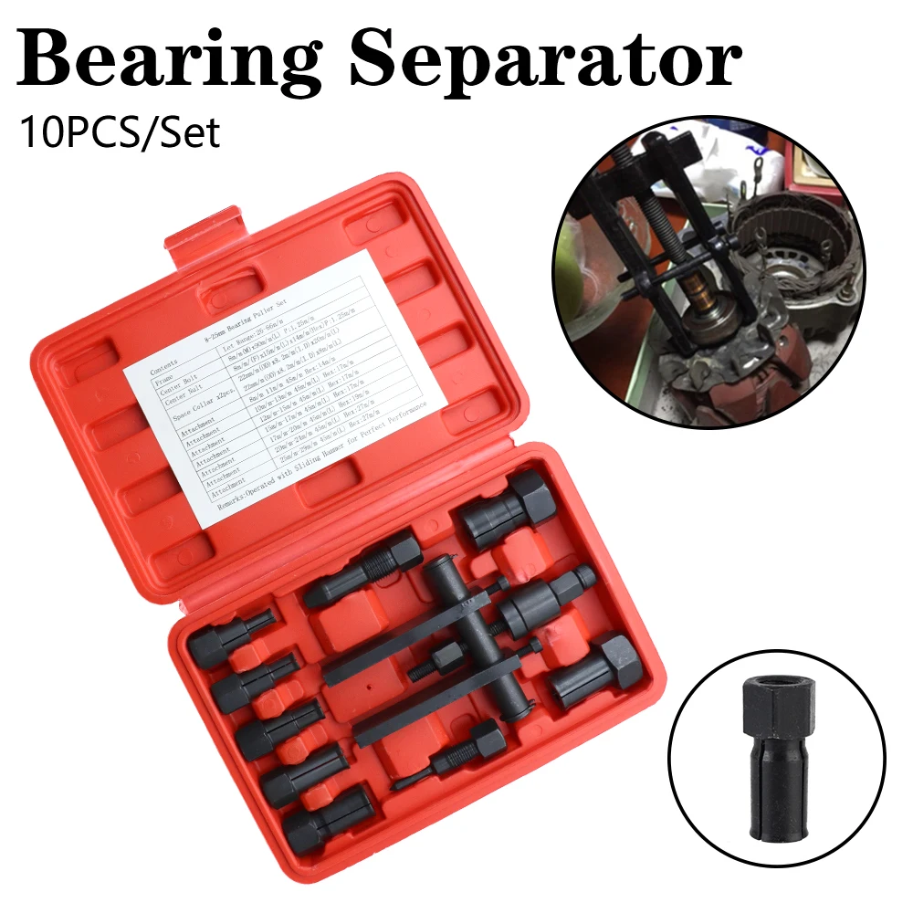 

10 Pcs/Set Aluminum Wheel Bearing Kit Seal Driver Installer Remover Automotive Tools Motorcycle Bearing Disassembly Tools