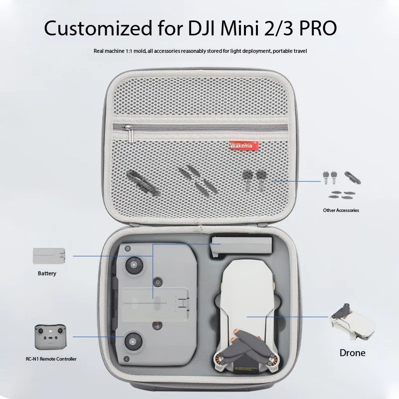 

New Carrying Case Protective Sotrage Bag Waterproof Suitcase for DJI Mini 2/2SE/4K Drone Remote Battery Accessories