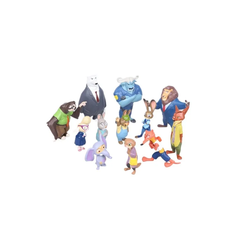 Disney 12 pièces/ensemble Zootopia animaux lapin Judy Hopps renard Nick Wilde Collection figurine jouets figurines cadeau