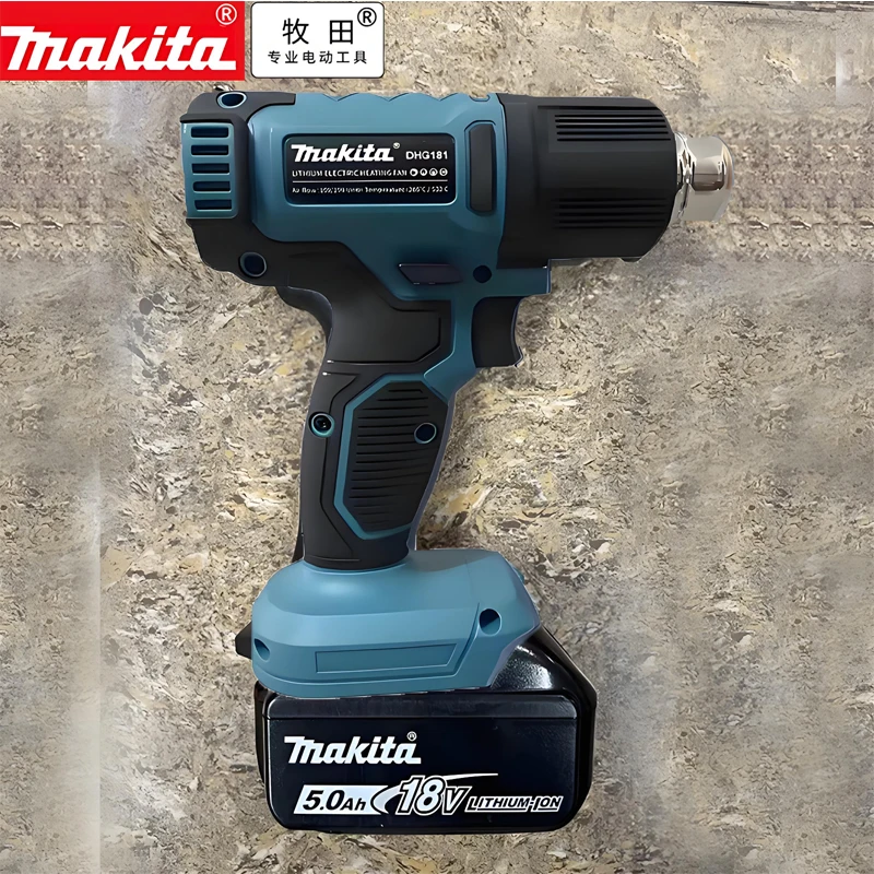 ماكيتا DHG181 مسدس هواء ساخن قابل لإعادة الشحن 18 فولت بطارية ليثيوم لاسلكية طبقة صغيرة طلاء لحام بندقية فيلم يتقلص الحرارة مسدس الخبز f #1