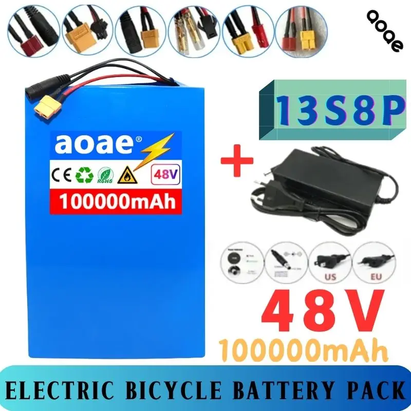 

48V 100Ah 13S8P battery 18650 Lithium Battery Pack Applicable to 1000W electric bicycle battery Built in 50A BMS