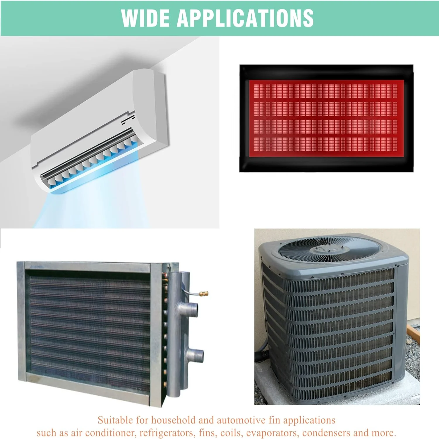 2Pcs Air Conditioner Fin Comb Cleaner kit AC Coil Cleaning Brush Condenser Fin Straightener AC Evaporator Comb Radiator Repair C