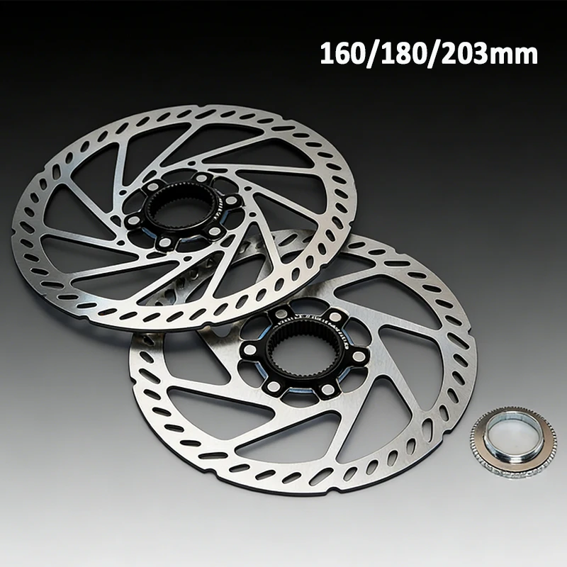 

Center Lock Bicycle Brake Rotor 160mm 180mm 203mm MTB Road Bike Disc Brake Rotor High Strength Bicycle Brake Disk Rotor 1/2PC