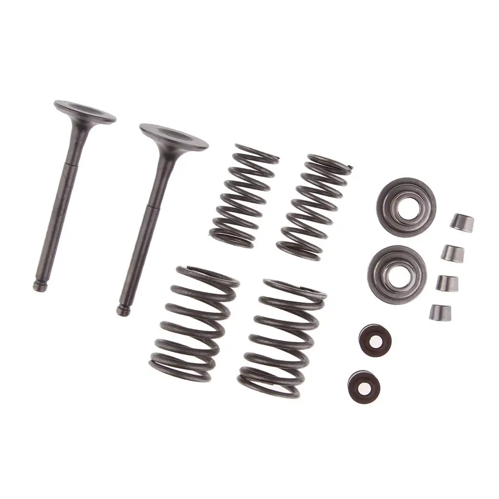 Intake Exhaust Valves Springs Stem Seal Metal Replacement for 110cc Trail Bike Quad Go-kart Engine