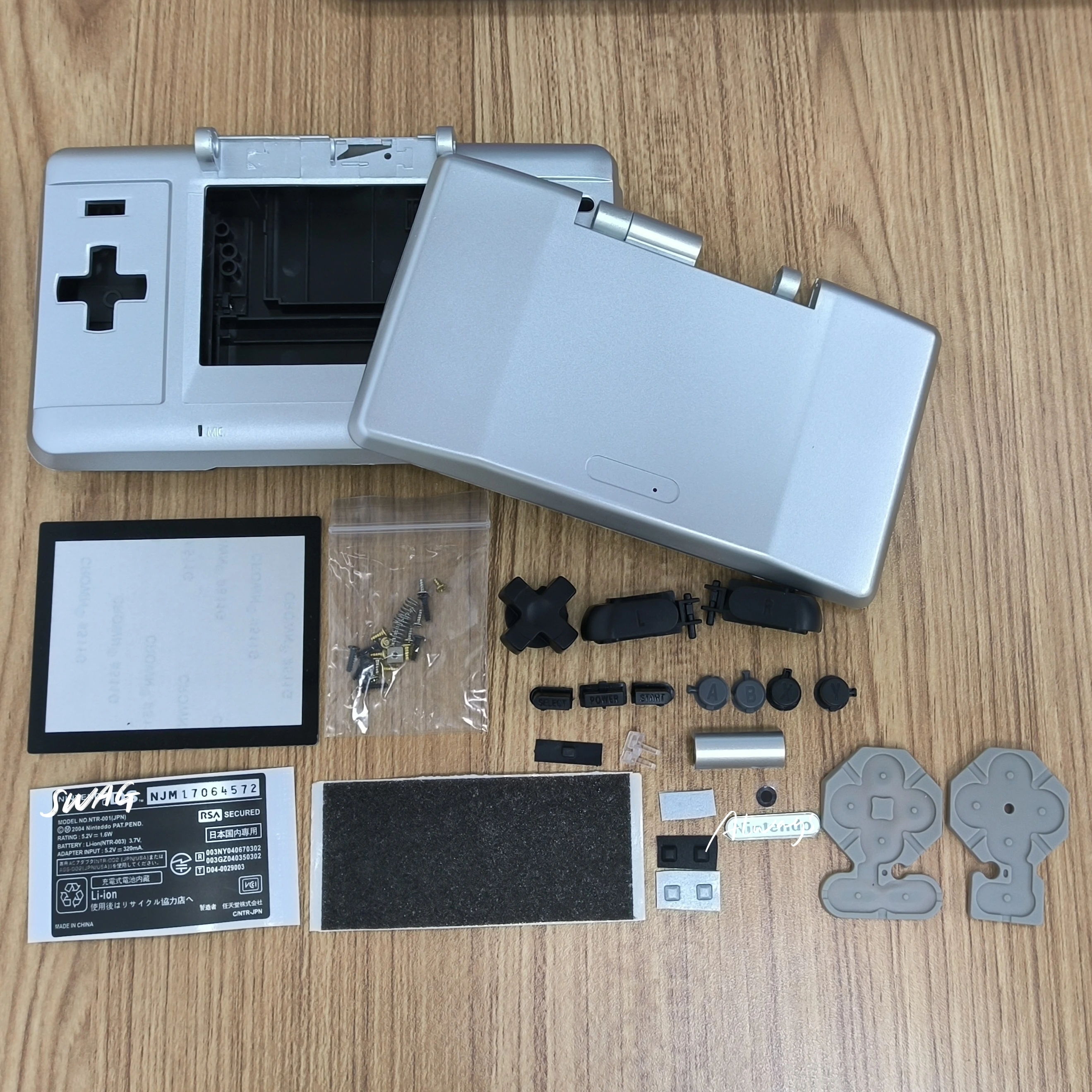 Set completo di ricambio per console Nintend DS in 7 colori di alta qualità con cacciavite e pellicola gratuiti