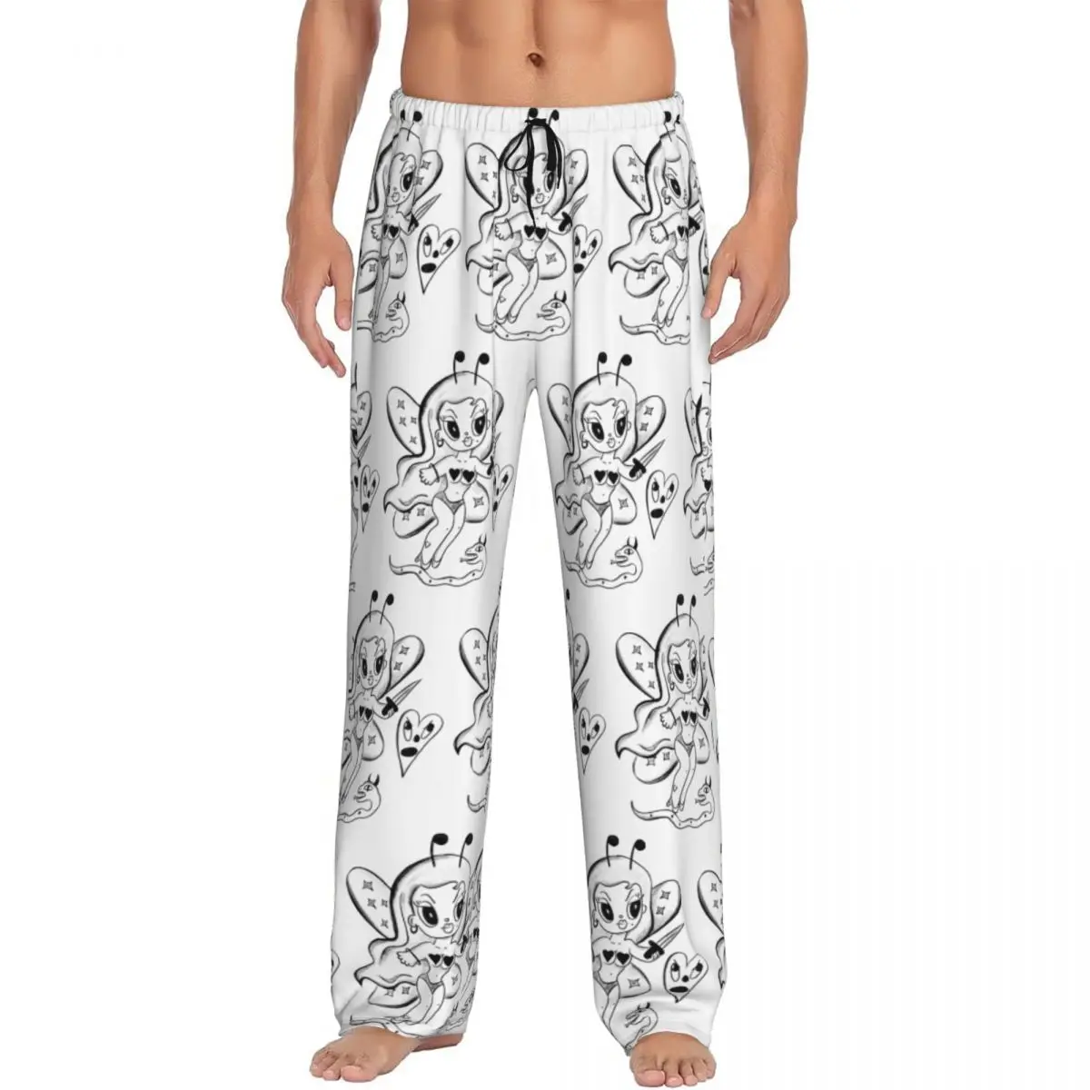 Custom Printed Fairy Karol G Reggae Ainger Pajama Pants Men Sleep Sleepwear Bottoms with Pockets