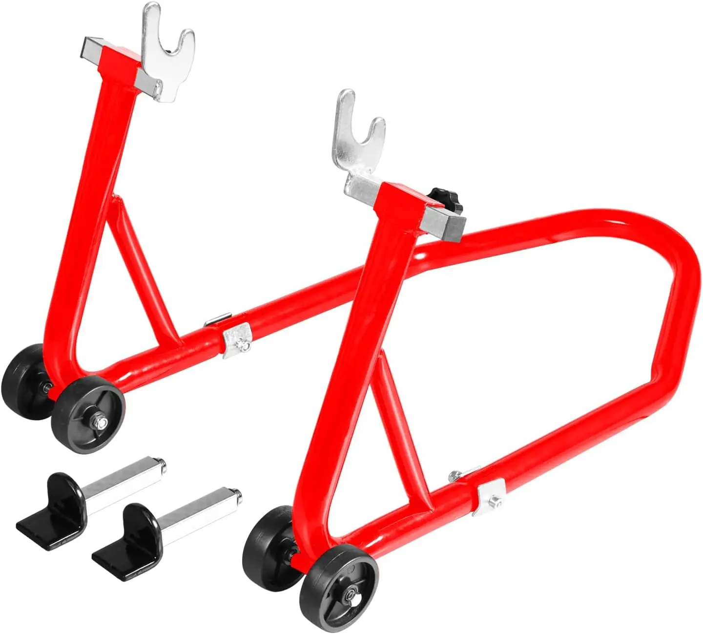 

Motorcycle Stand Front and Rear Swingarm Spool Paddock Stand 500Lbs Capacity Combo Wheel Lift Stand for Sport Bike Fit for Yamah