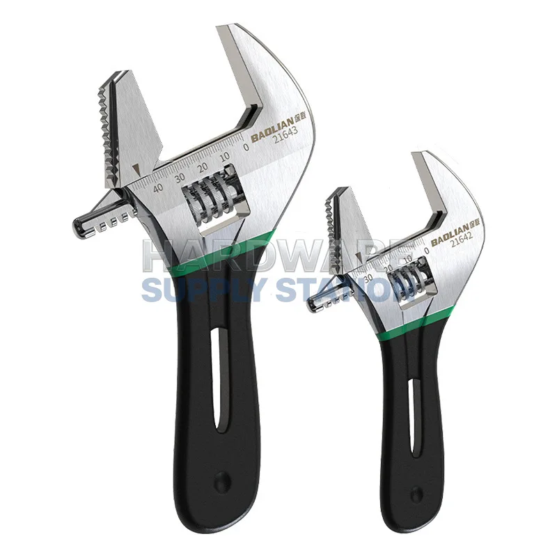 

Multi functional pipe and activity dual-use short handle adjustable wrench industrial grade large opening small space special