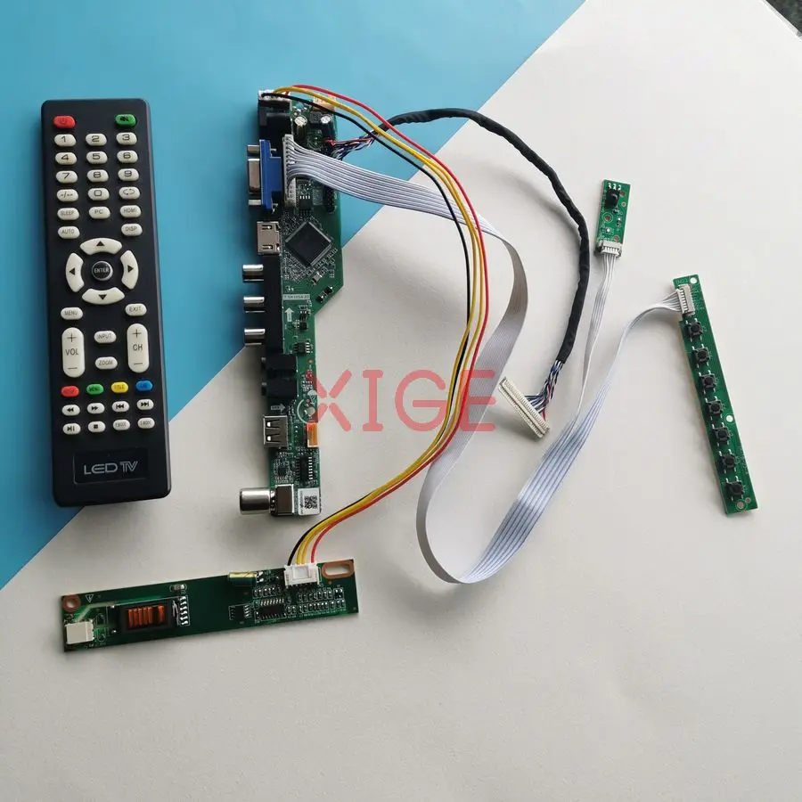 

Screen Drive Controller Board Fit IAUX14 HSD150PU1 HV150UX1 ITUX97 1600*1200 USB+AV+VGA+HDMI 1600x1200 30Pin LVDS 1-CCFL Kit DIY