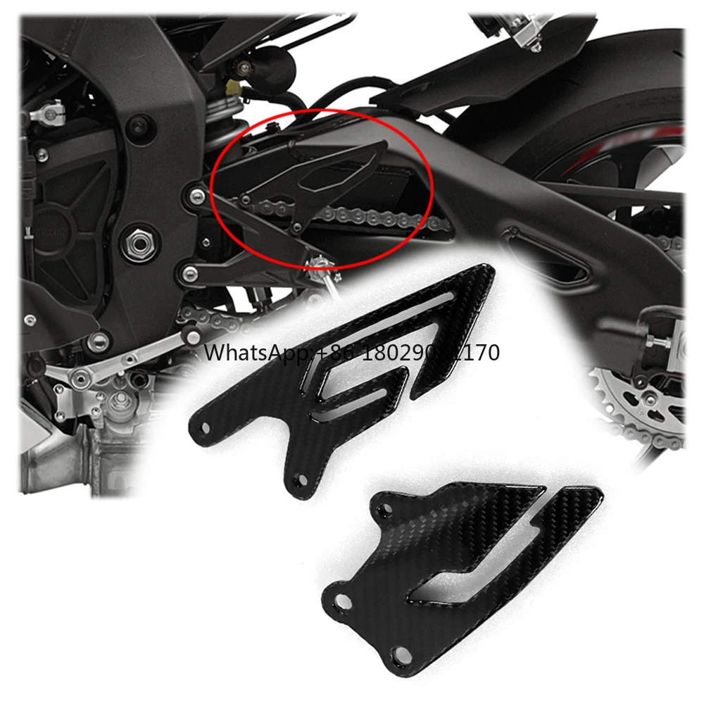 Pelindung belakang serat karbon sepeda motor, 3K pelat pelindung tumit untuk YAMAHA R1 R1M 2015 2016 2017 2018 2019 2020