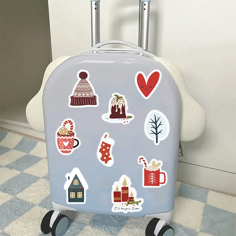 50 قطعة ملصقات عيد الميلاد نمط جديد الأطفال الإبداعية DIY بها بنفسك هدية صندوق كرت هدية خوذة صندوق أدوات مكتب المغلف الديكور الشارات لعبة #5