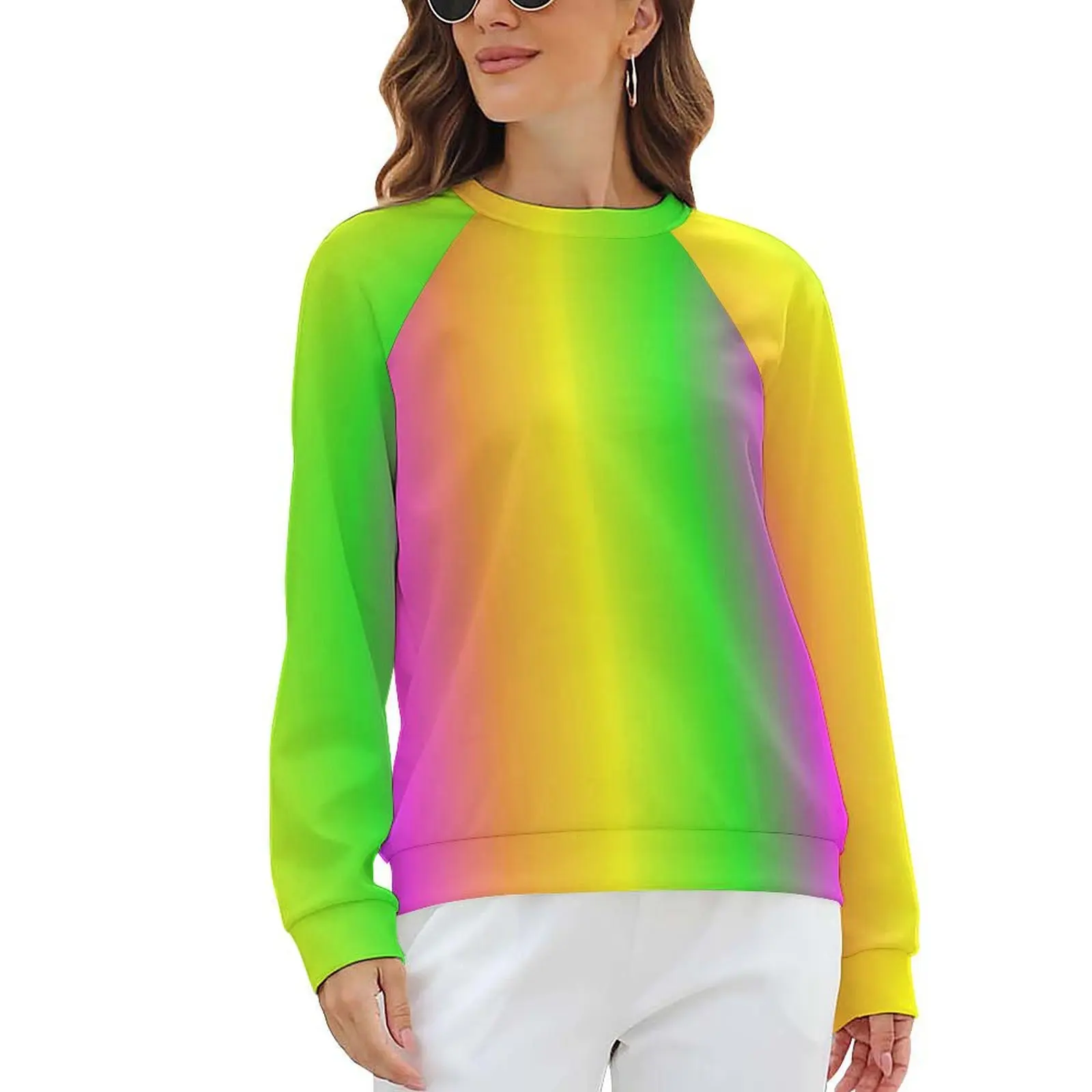 

Rainbow Gradient Hoodies Pride Month Hip Hop Oversized Hoodie Female Long Sleeve Aesthetic Custom Casual Sweatshirts