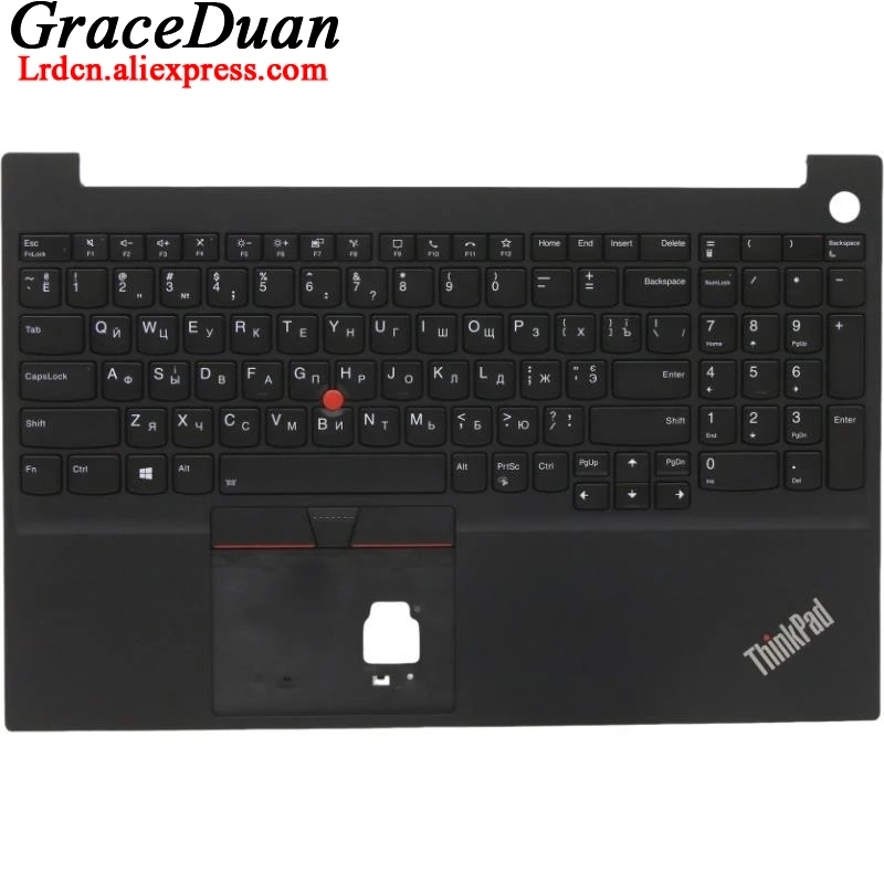 UKR Ukrainian Black Keyboard Upper Case Palmrest Shell Cover For Lenovo Thinkpad E15 Gen2 5M10Z27400