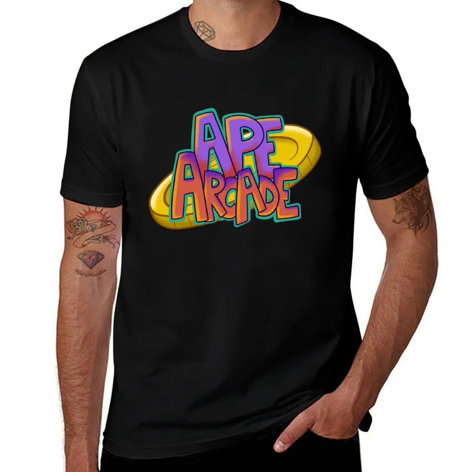 Ape Arcade Logo T-Shirt Casual Pattern Print Tee Shirt T-Shirt