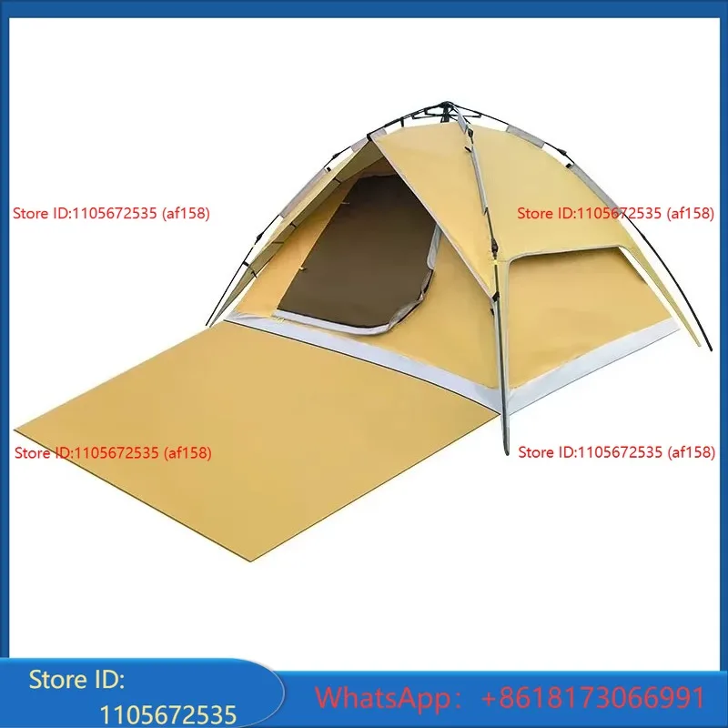 Portable double-layer picnic camping tent, 4-6 person quick opening automatic outdoor rain, wind, and waterproof canopy