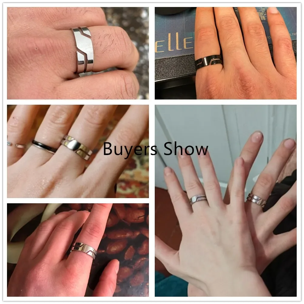 Newest Stainless Steel Ring for Men Women Couple Casual Finger Rings Fashion Simple Jewelry Engagement Anniversary Gift 2024