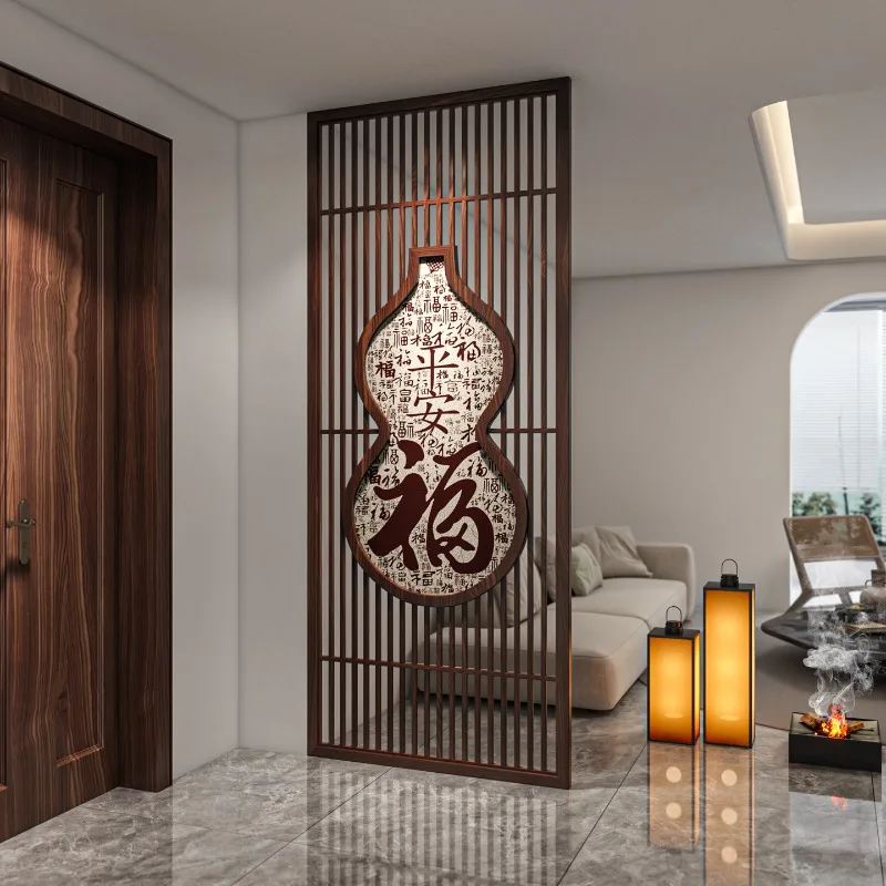 New Chinese screen partition double-sided entrance