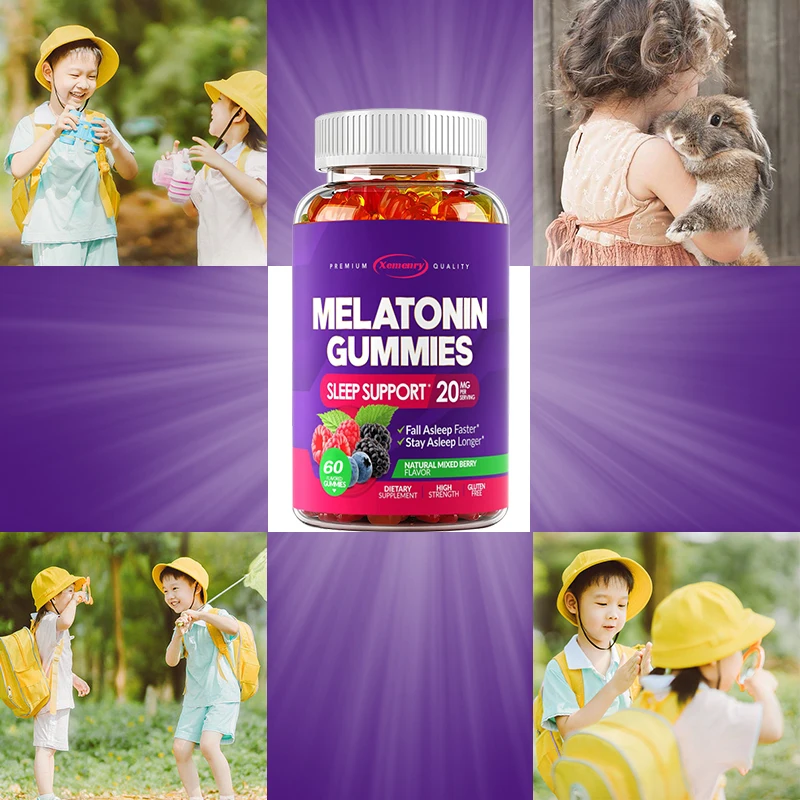 Melatonin Gummies - Sleep Aid, Relieve Stress, Fall Asleep Quickly, Improve Sleep Quality, Promote Deep Sleep