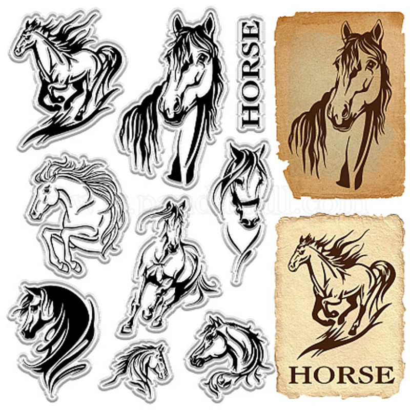 2024 neue Pferd Klare Siegel Stempel DIY Scrapbooking Präge Fotoalbum Dekorative Papier Karte Handwerk Kunst Handgemachtes Geschenk