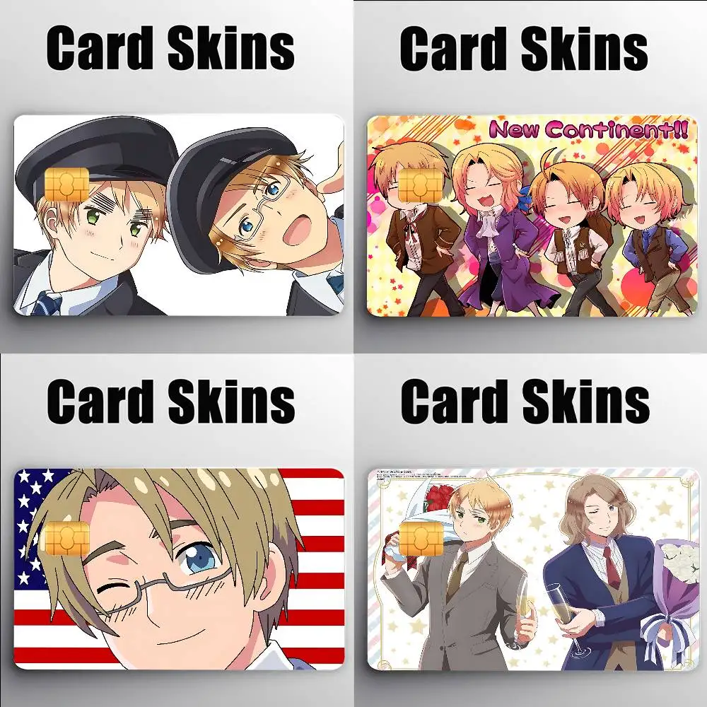 Hetalia World Stars Credit Card Skin Stickers Matte Anti Scratch Suitable For VISA Card Bus And Subway Contactless IC Cards