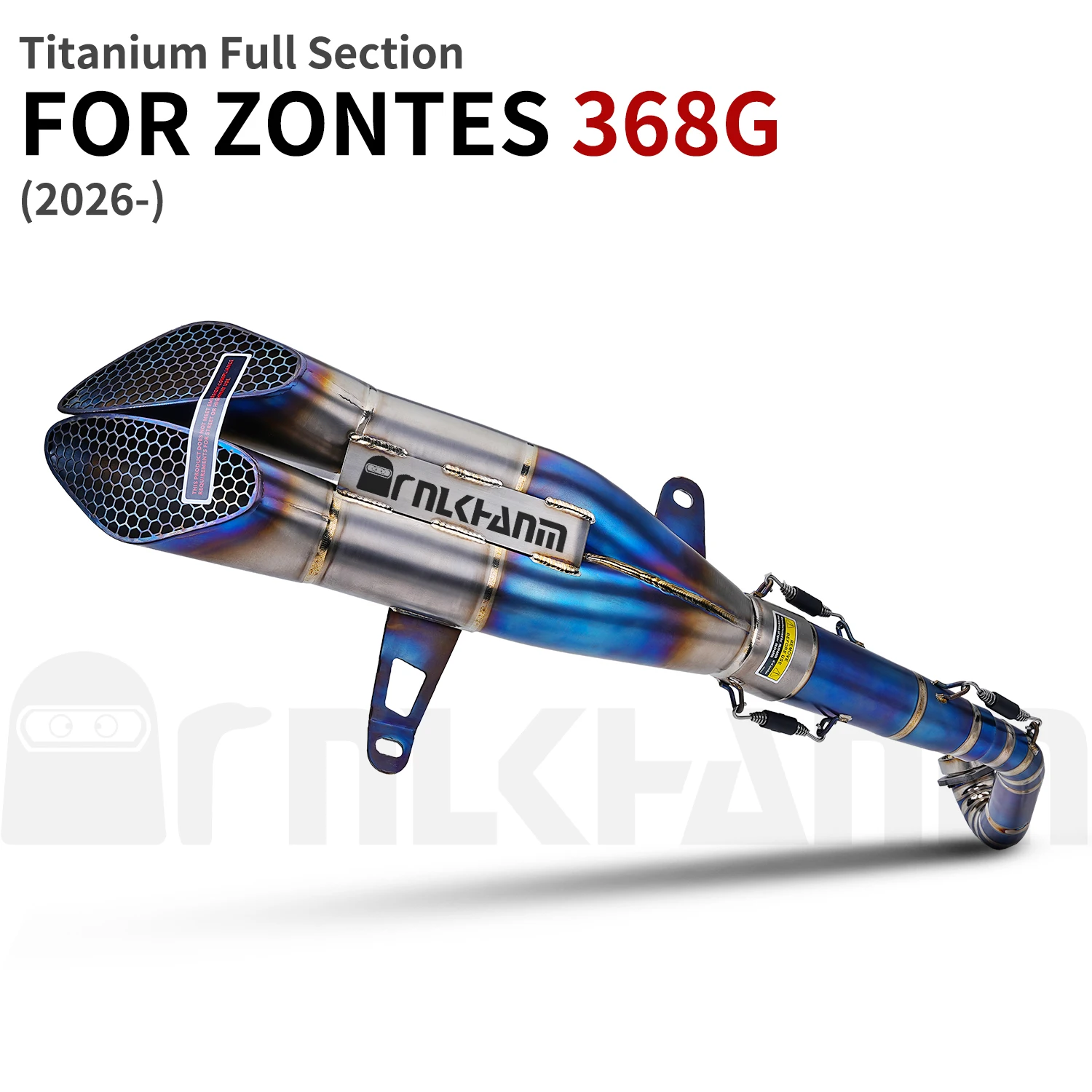 

Выхлопная система для мотоцикла 368G, синий титан. Модификация из сплава с глушителем из карбона Gemini Ti.alloy для 368G-2026