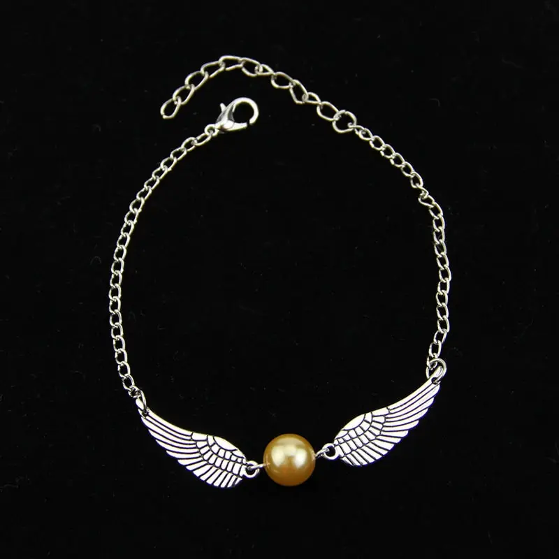 Nueva Colección Verano 2026: Pulseras Retro de Joyería Vintage con Diseño de Snitch Dorada y Alas, Unisex, Joyería de Declaración