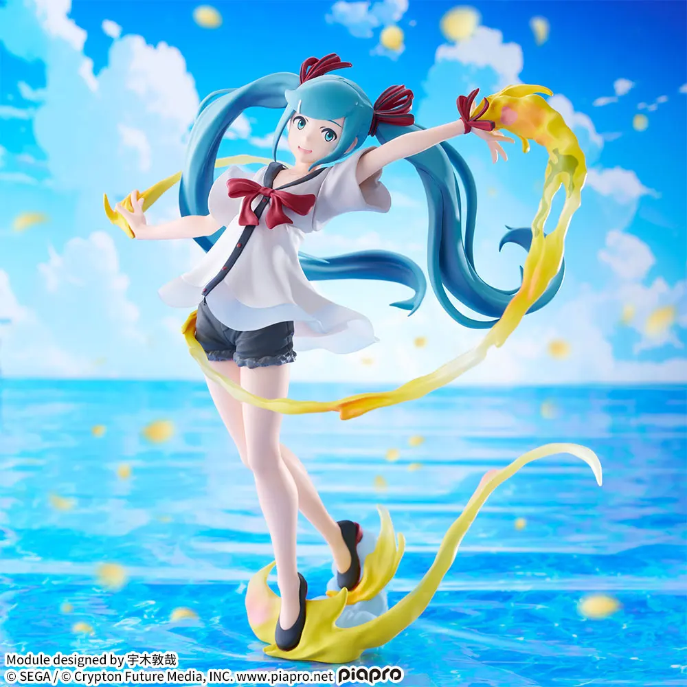 Оригинал Sega Hatsune Miku Mega 39's Shiny T.r Ver. Рис. 22 см Hatsune Miku Project Diva фигуризиma модель подарок подлинная искусственная кожа