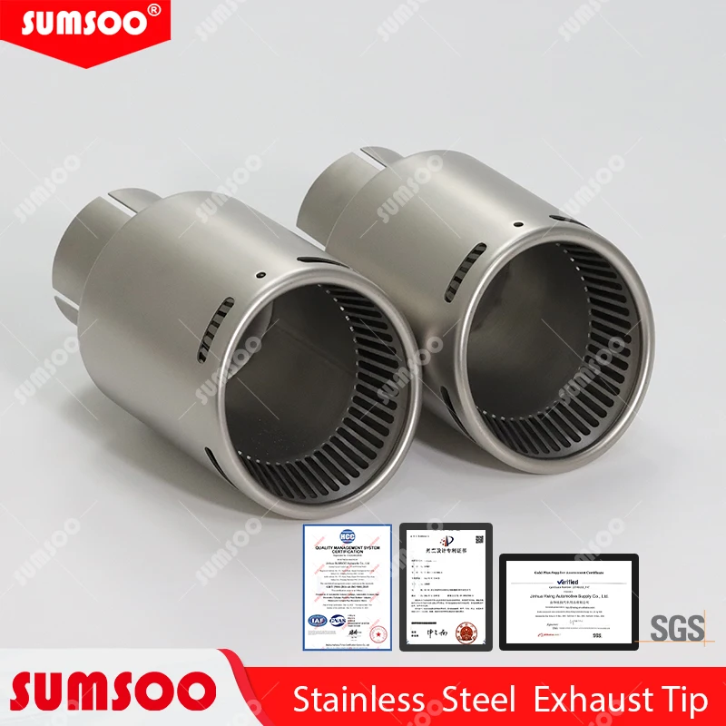 

1 Pcs Universal Exhaust Tip Upgrade 304 Matte Stainless Steel Muffler Tip Modify Pipe for Car Decoration Nozzle