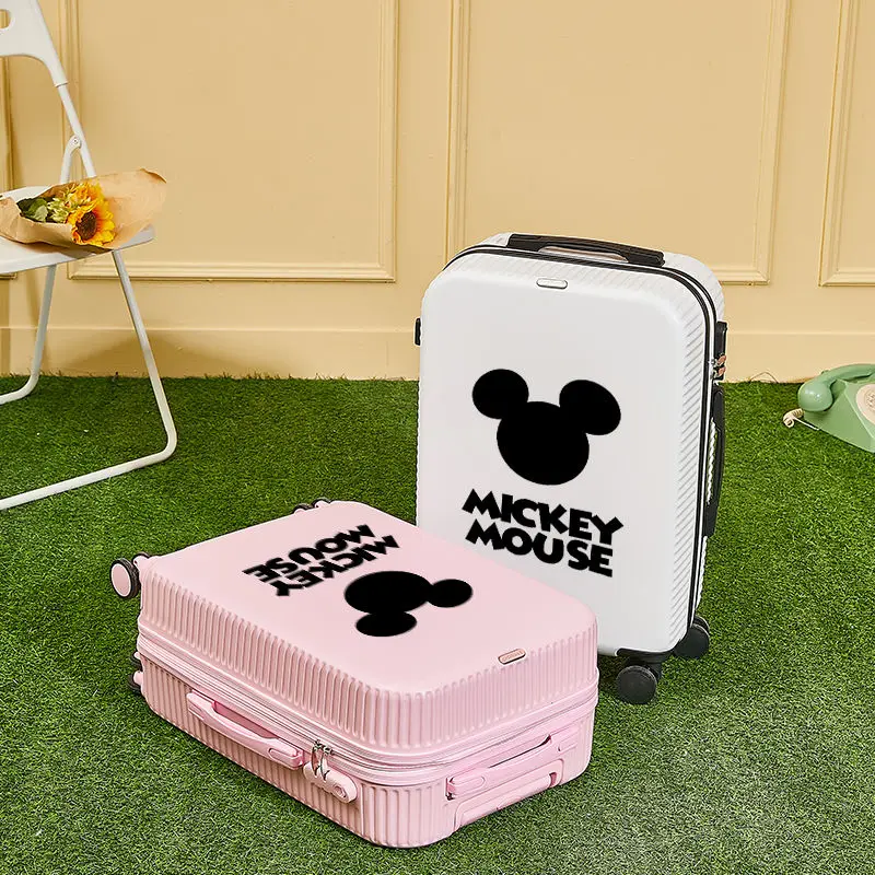 Disney Mickey Trolley Luggage Set Student Cabin Rolling Luggage Lightweight Zipper Combination Lock Travel Suitcase on Wheels