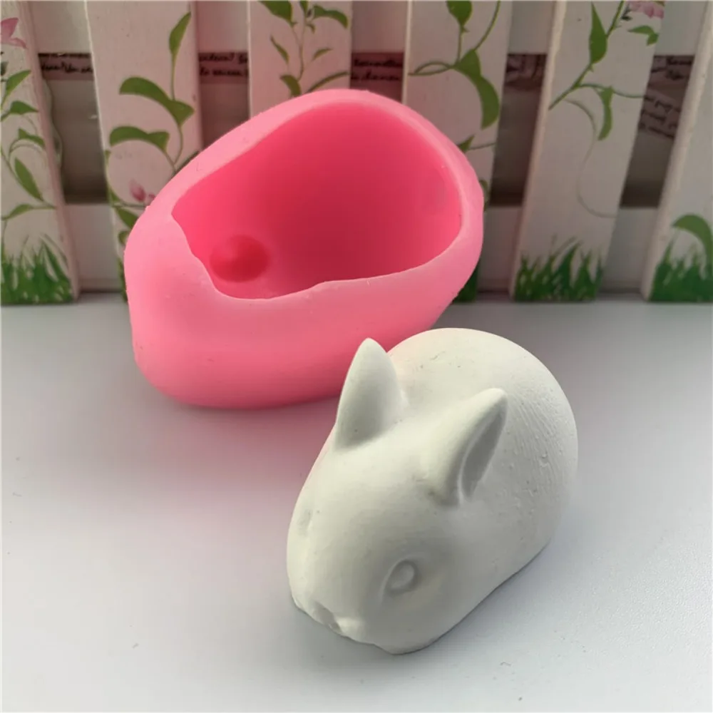 Mini Animal Silicone Mold Candle Chocolate Candy Jelly Ice Cube Mold Handmade Crafts Rabbit for DIY Soap Resin