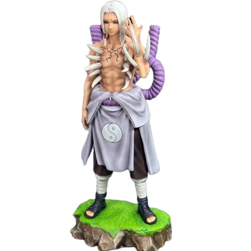 28Cm Resin Gk Naruto Kimimaro Dual Version Anime Action Figure Collectible Statue Ornament Model Garage Kit Doll Toys Gift