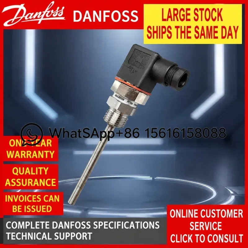 Danfoss MBT5116 Marine Temperature Sensor 097U0050 097U0027 PT100 Probe for Ship Engine Cooling System Industrial Automation