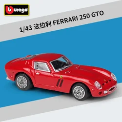 Bburago 1:43 Ferrari 250 GTO Rad Alloy Car Model Collection Gift Decoration Toy B324