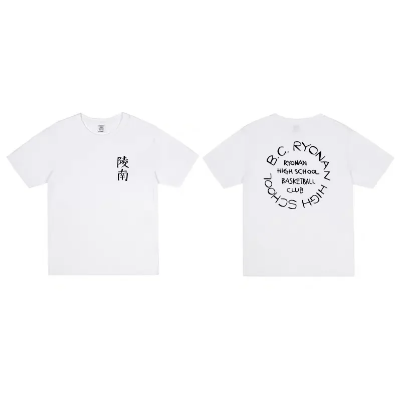 Japanese Anime Basket Ball Team T-Shirt Women Sakuragi Hanamichi Print Shirts Cosplay Harajuku Sleeve Aesthetic Clothes
