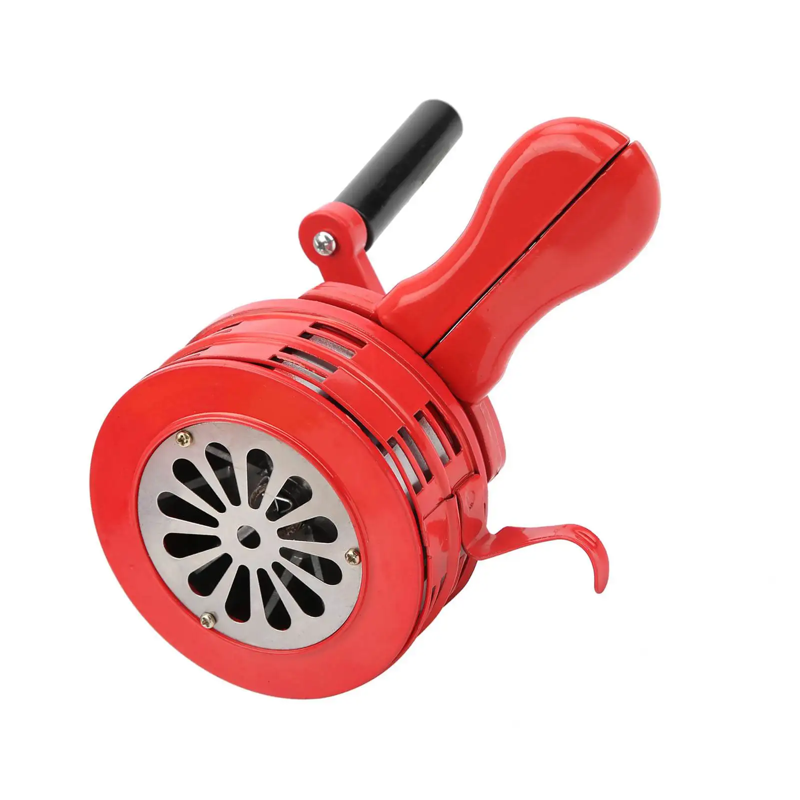 Portable Hand Crank Siren 120DB Alarm Metal Housing Red Manual Operated Alarm For Schools Troops factories