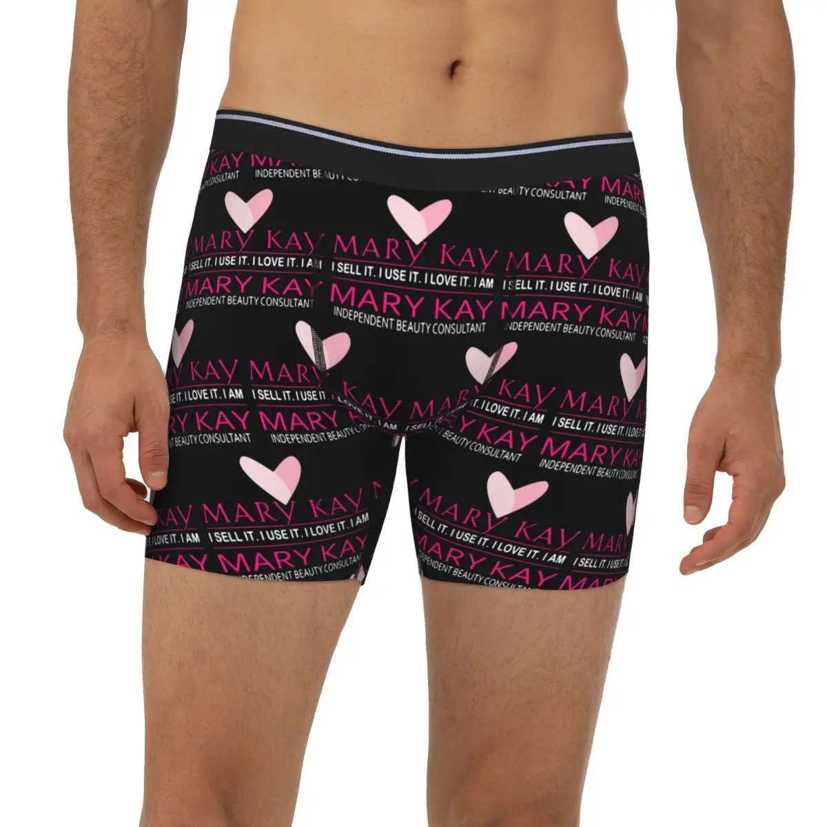 

Top Mary Kay I Sell It I Use It Long Boxer Underpants Short Male Panties Soft Underwear for Homme Man Boyfriend Gifts