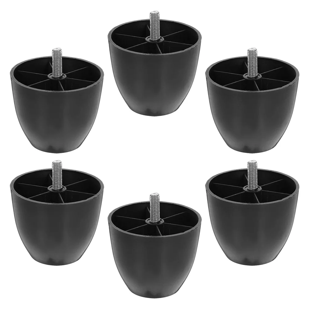 6 uds. Pies de muebles con tornillo, patas de sofá, patas de silla de plástico, patas de sofá para gabinete, pata de soporte para cama
