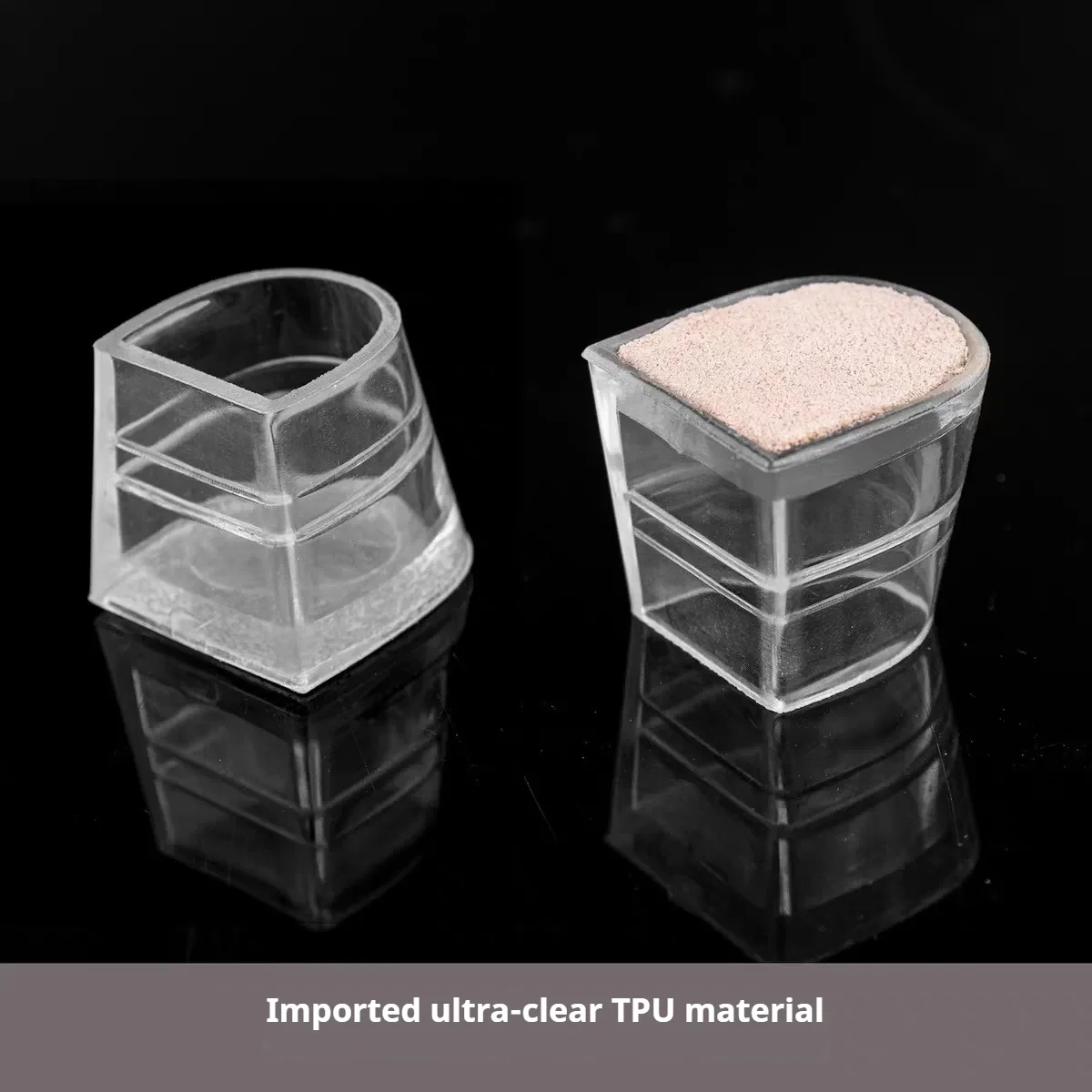 Vennystyle Latin Dance Shoes Heel Protectors Anti-Slip Wear-Resistant Covers for Cha Cha Rumba Ballroom Practice